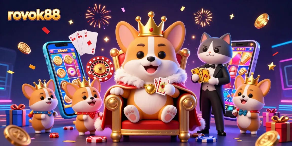 Experience the thrill of gambling with rokok88's fun characters and dynamic casino elements.