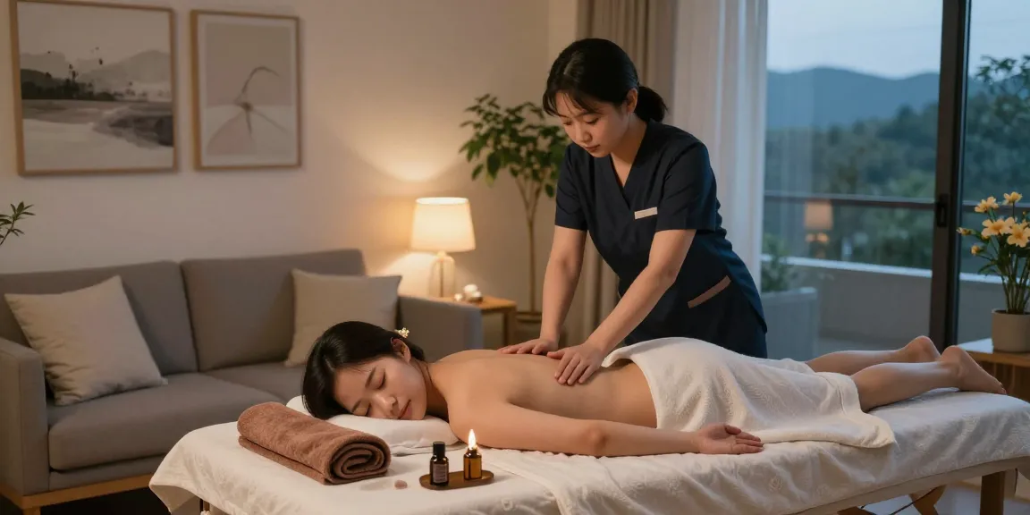Providing 화곡동출장안마 service with expert therapist in serene home setting.