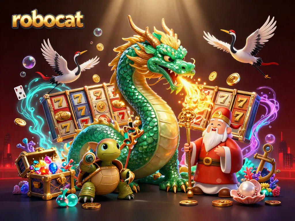 Experience the thrilling world of Robocat, filled with dynamic slot machines and fantasy characters.