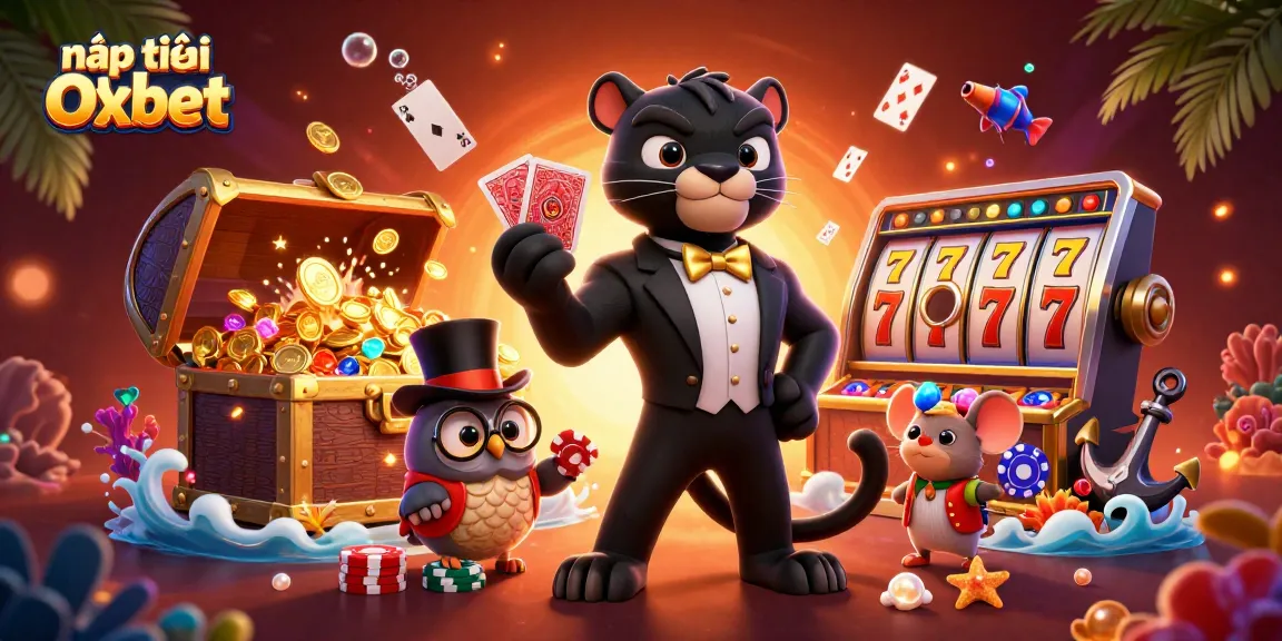 Join the excitement of nạp tiền Oxbet with our stylish illustration showcasing an engaging casino atmosphere.