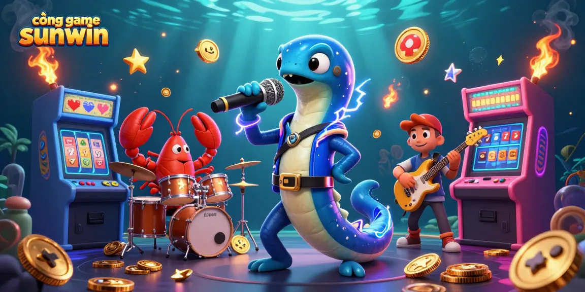 Experience the fun of cổng game sunwin with an exhilarating underwater casino scene featuring lively characters.