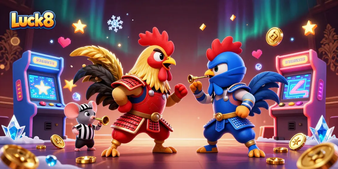 Experience thrilling action at Luck8 with epic rooster battles in a vibrant gaming atmosphere